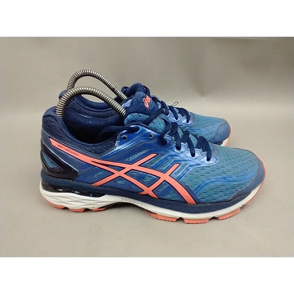 Asics Shoes Womens 8 GT-2000 5 Running Sneakers Blue Pink Shoes T757N - Picture 9 of 12